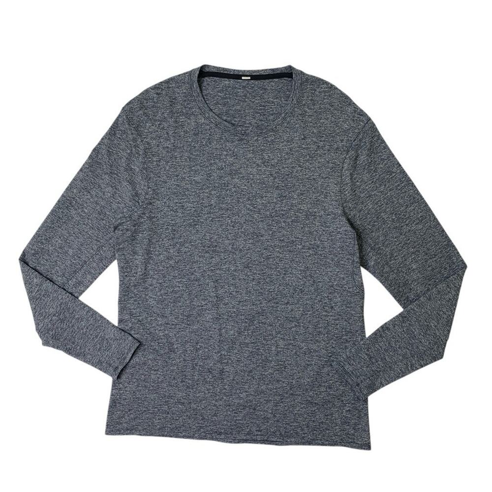 Lululemon Shirt Mens Large Windsor White Heather Surge Warm Long Sleeve Outdoor